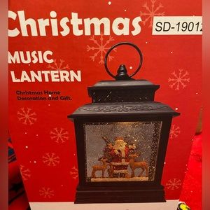 Santa Christmas music lantern